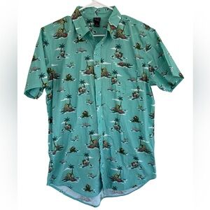 Disney‎ Our Universe Button Up Shirt Men’s Mickey Mouse Pluto Size Medium